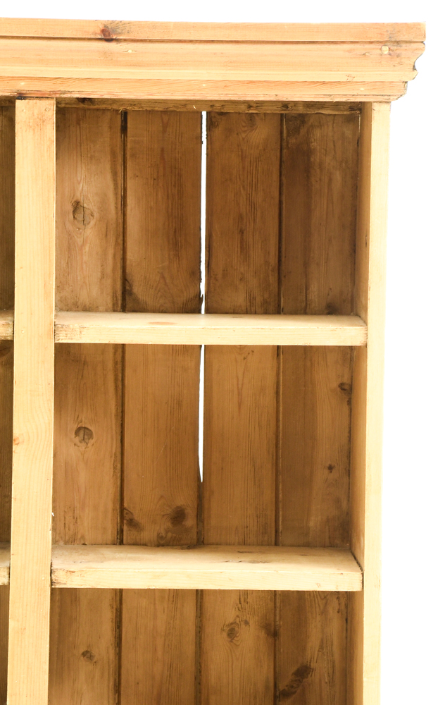 Rustic Pine Wood Bookshelf