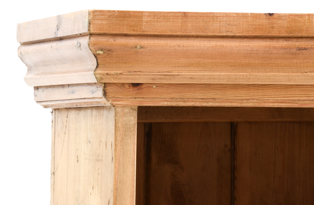 Rustic Pine Wood Bookshelf