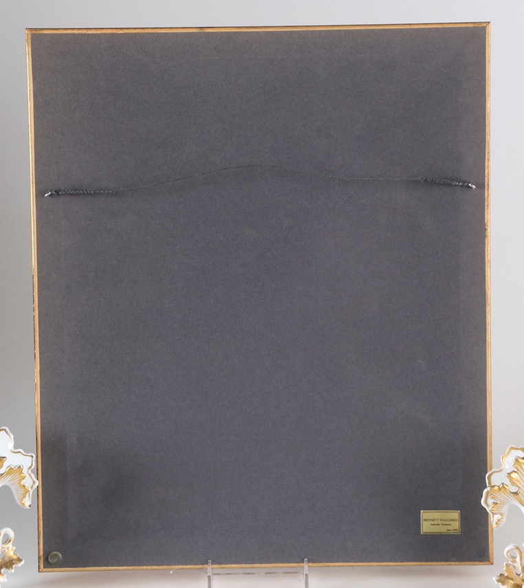 Ornate Porcelain Old Paris Vases and Framed Letter of Provenance