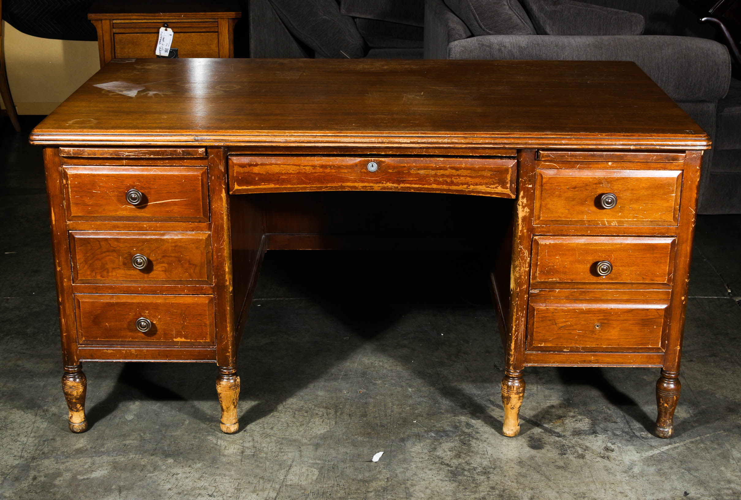 Vintage Double Pedestal Desk