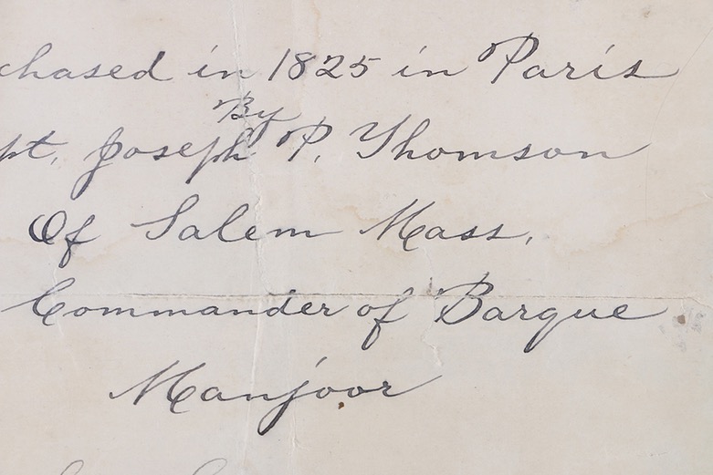 Ornate Porcelain Old Paris Vases and Framed Letter of Provenance