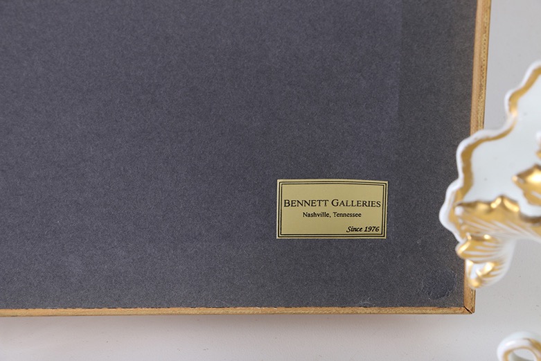 Ornate Porcelain Old Paris Vases and Framed Letter of Provenance