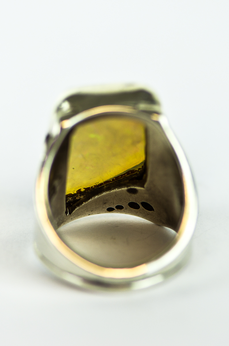 Vintage Doris Cliff Sterling Silver and Multi-Stone Statement Ring