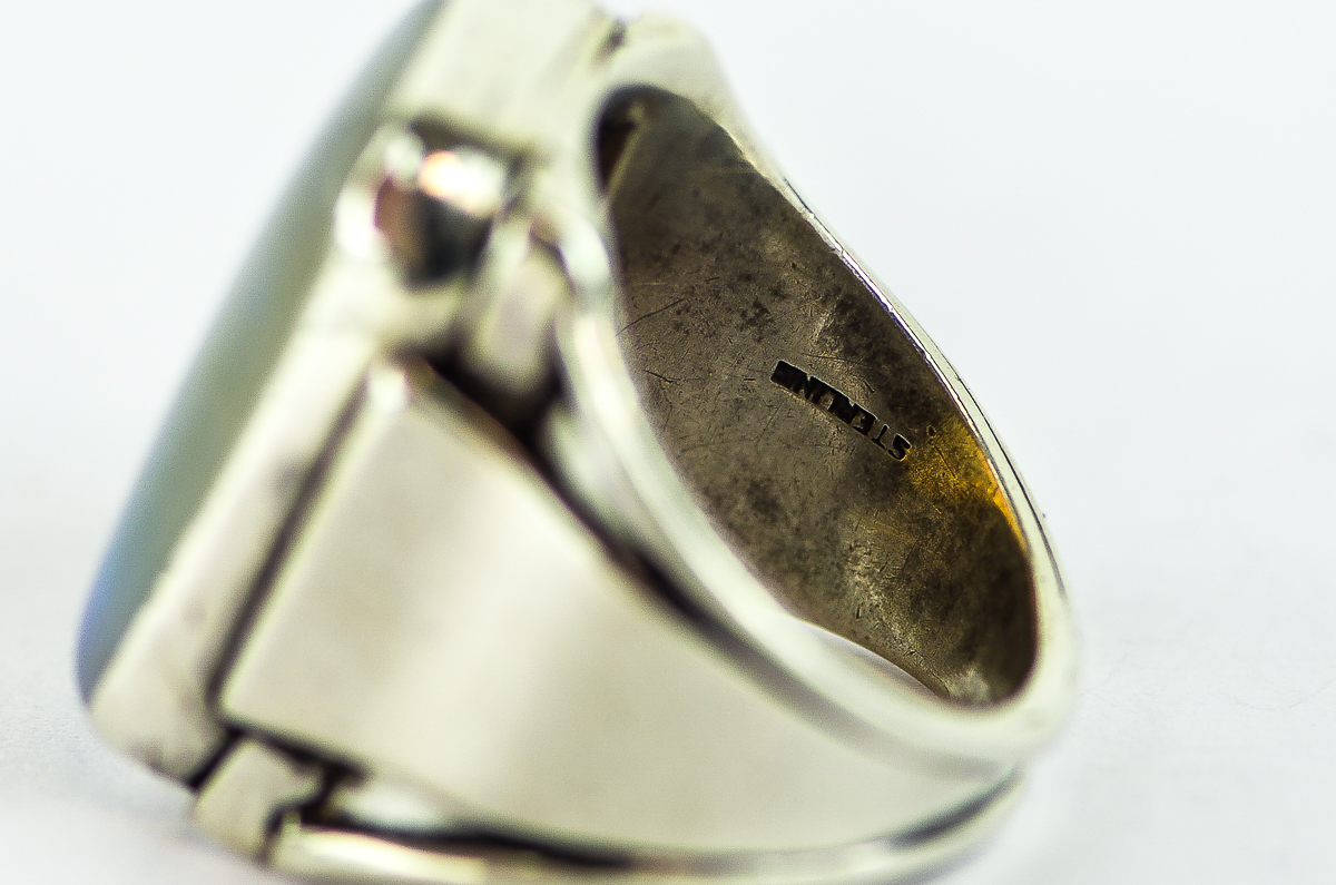 Vintage Doris Cliff Sterling Silver and Multi-Stone Statement Ring