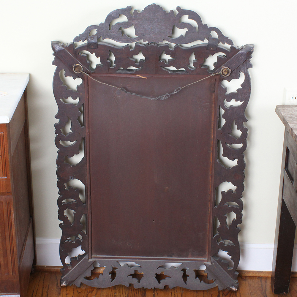 Carved Wood Framed Mirror