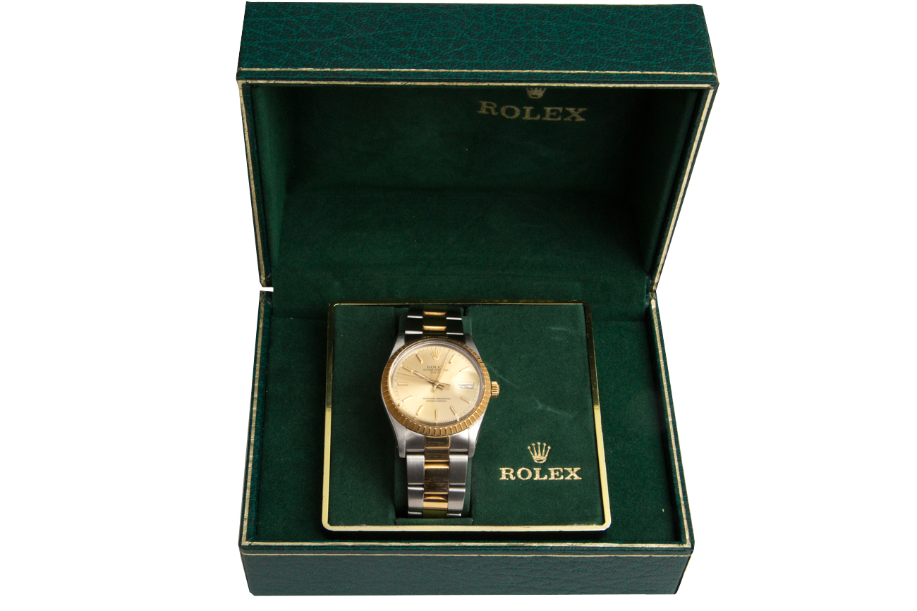 Rolex Oyster Perpetual Date 18K Yellow Gold And Stainless Steel Watch
