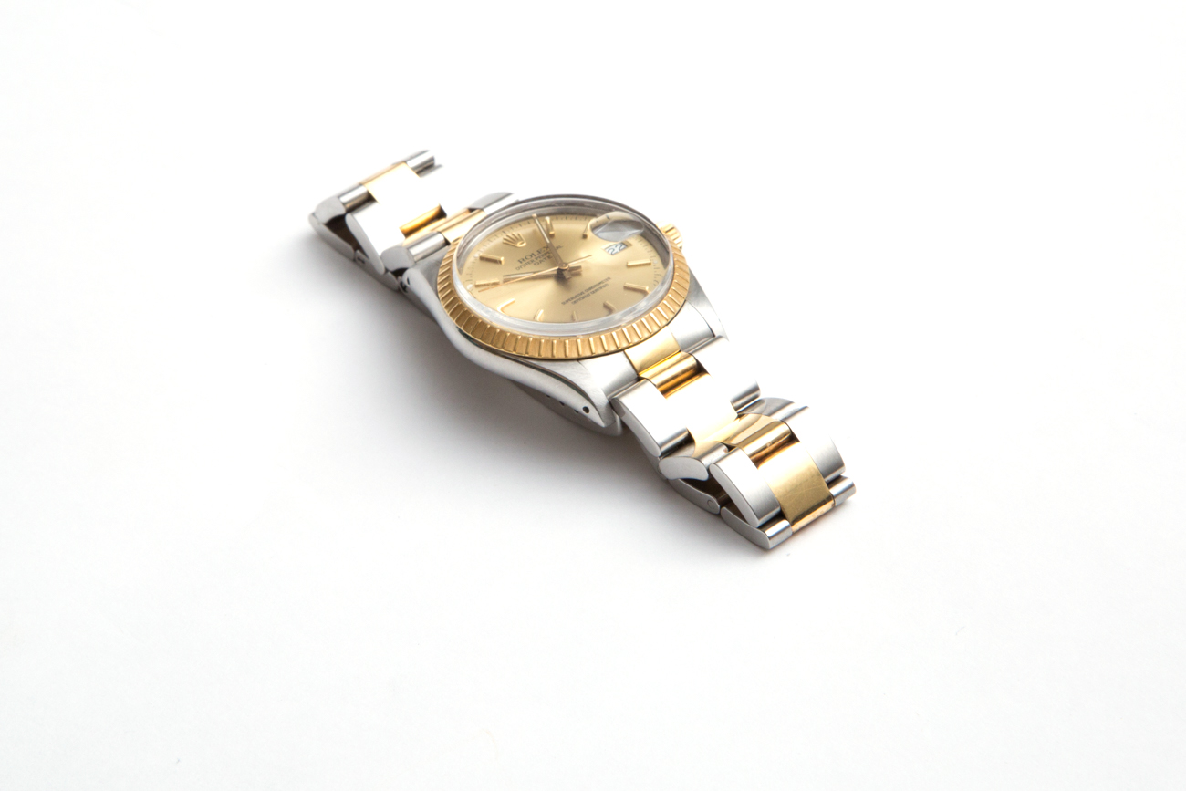 Rolex Oyster Perpetual Date 18K Yellow Gold And Stainless Steel Watch