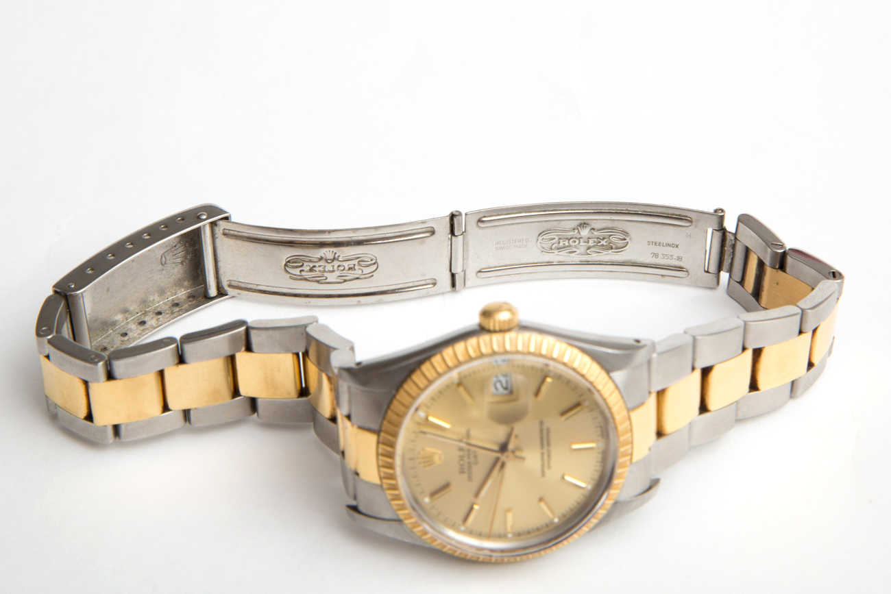 Rolex Oyster Perpetual Date 18K Yellow Gold And Stainless Steel Watch