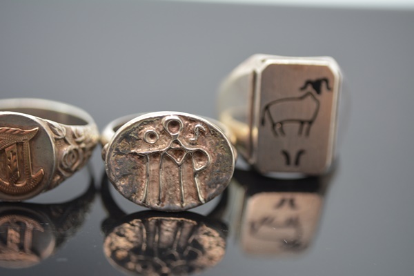 Four Sterling Silver Rings