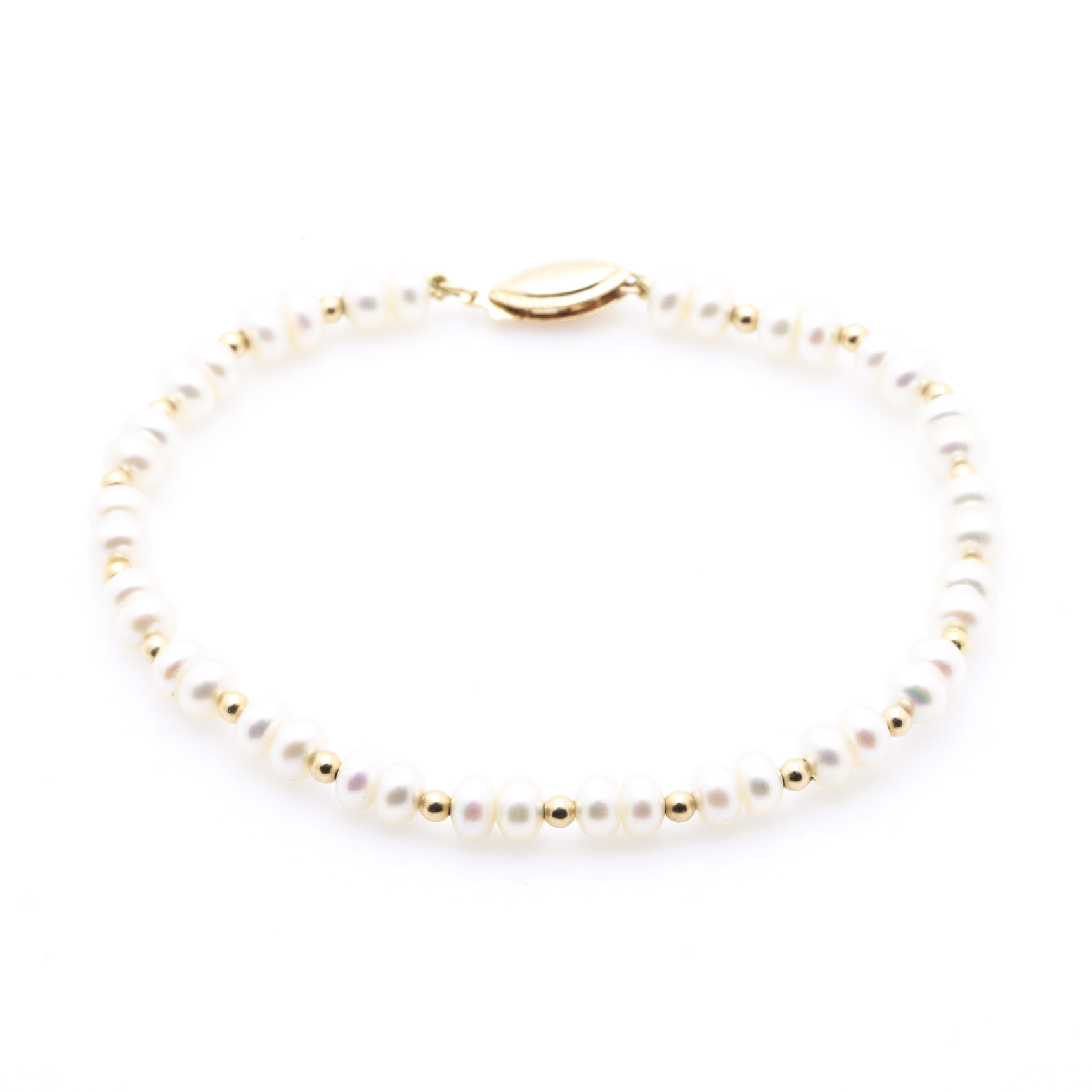 Cultured Pearl and 14K Yellow Gold Bracelet