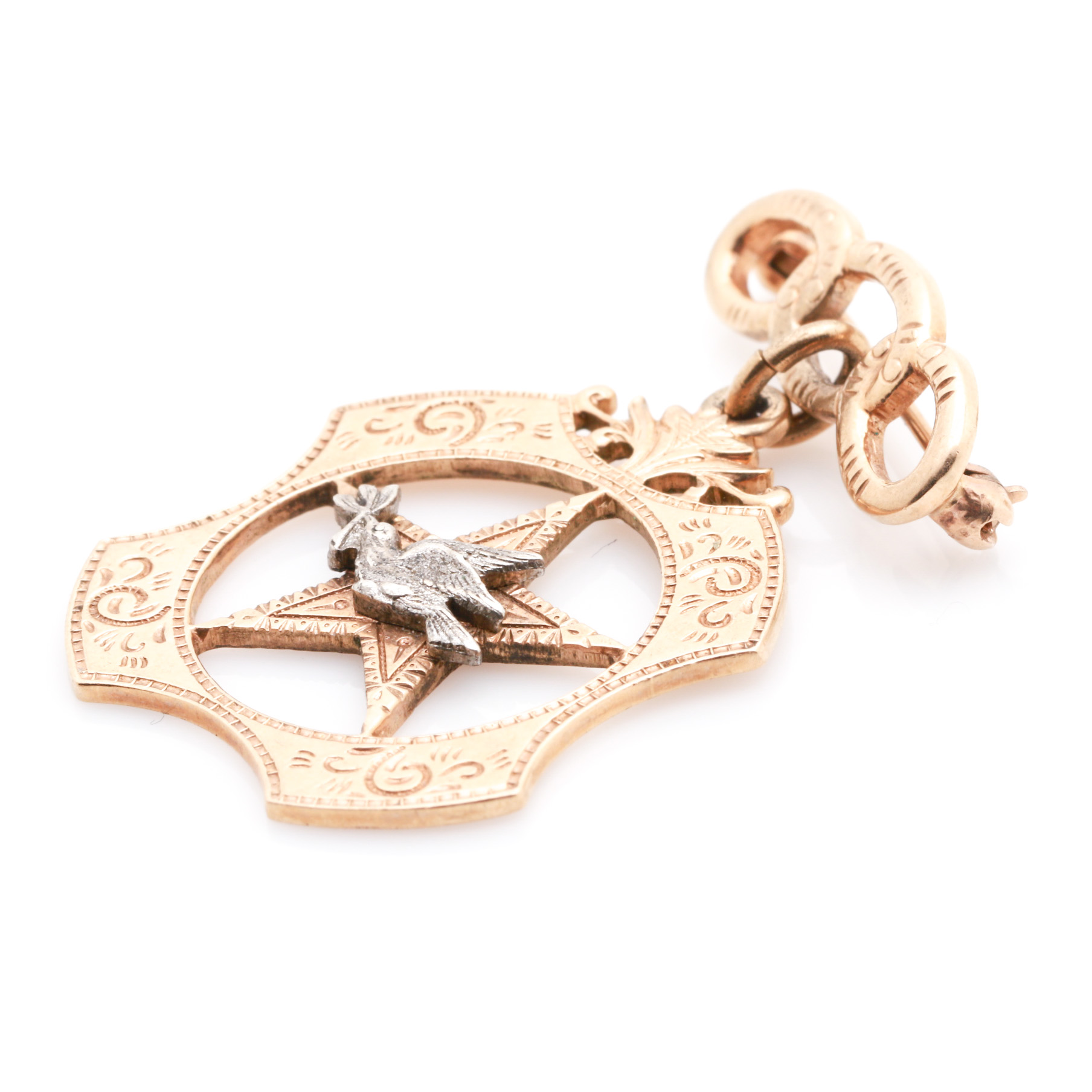 Vintage 10K Yellow Gold Seed Pearl Ring and Pin