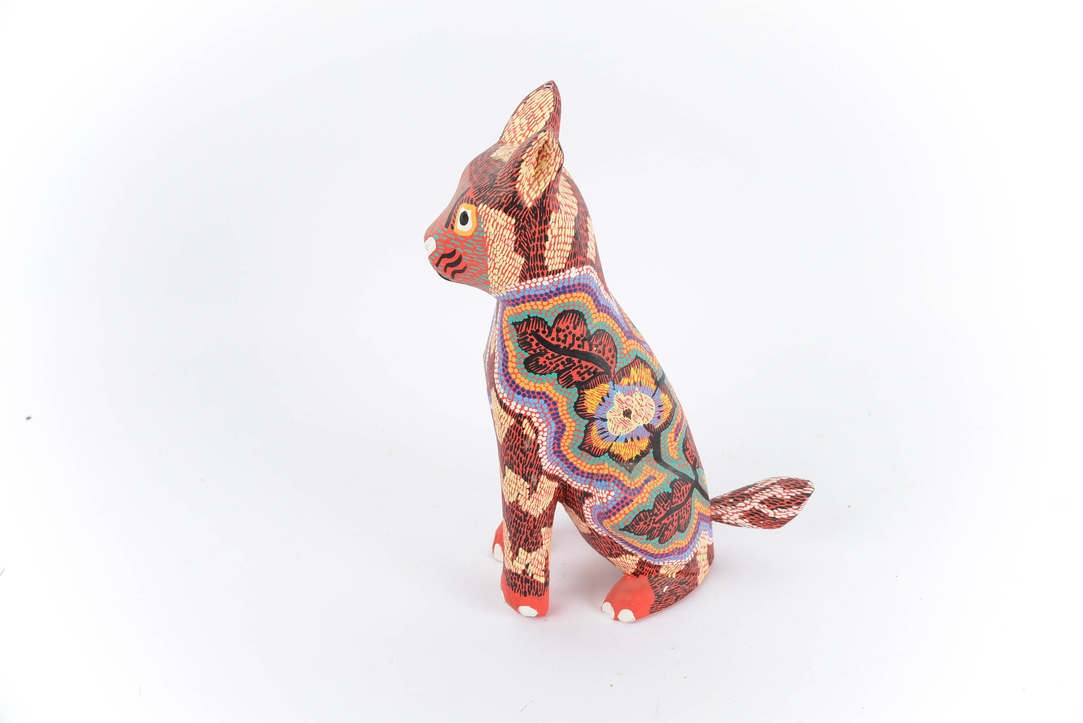 Signed Original Pepe Santiago Hand-Painted Oaxacan Wood Carving