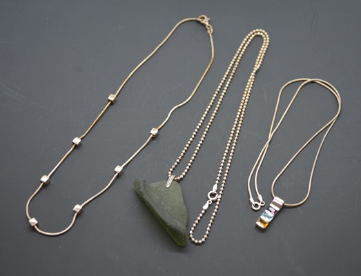Three Sterling Silver Necklaces