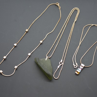 Three Sterling Silver Necklaces