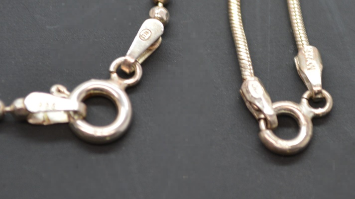 Three Sterling Silver Necklaces