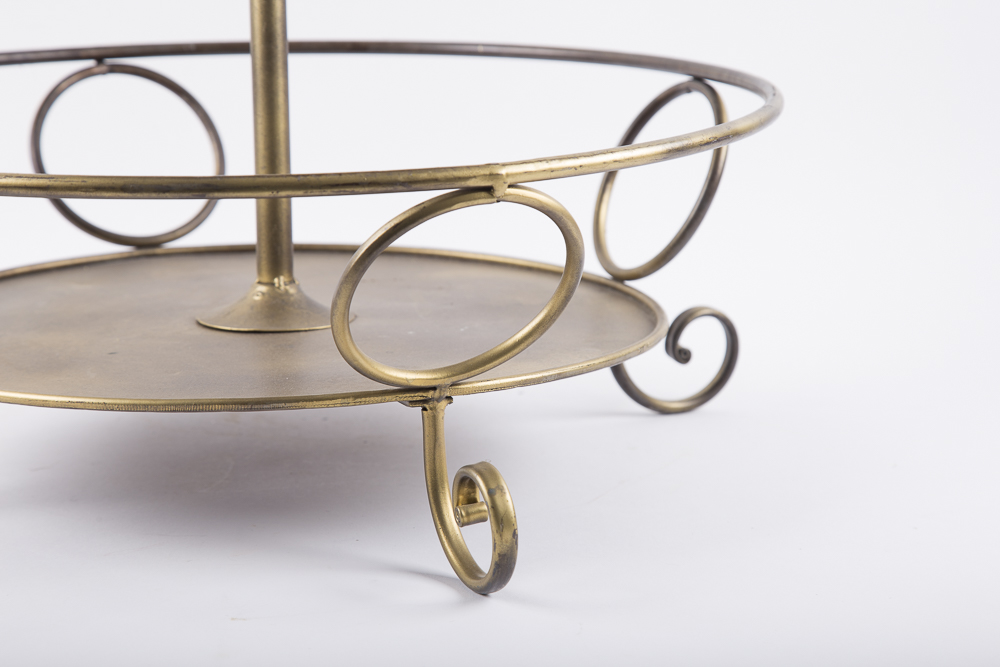 Gold Tone Round Display Stand
