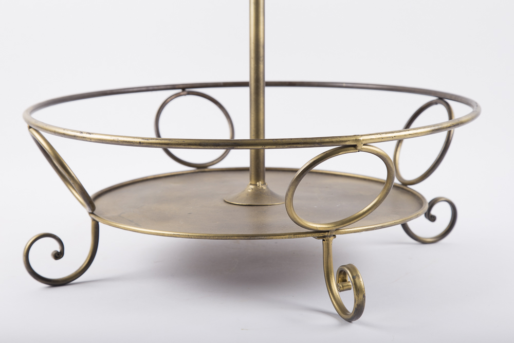 Gold Tone Round Display Stand
