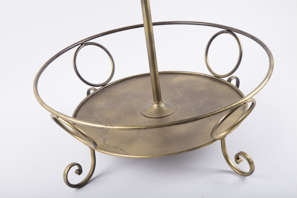 Gold Tone Round Display Stand