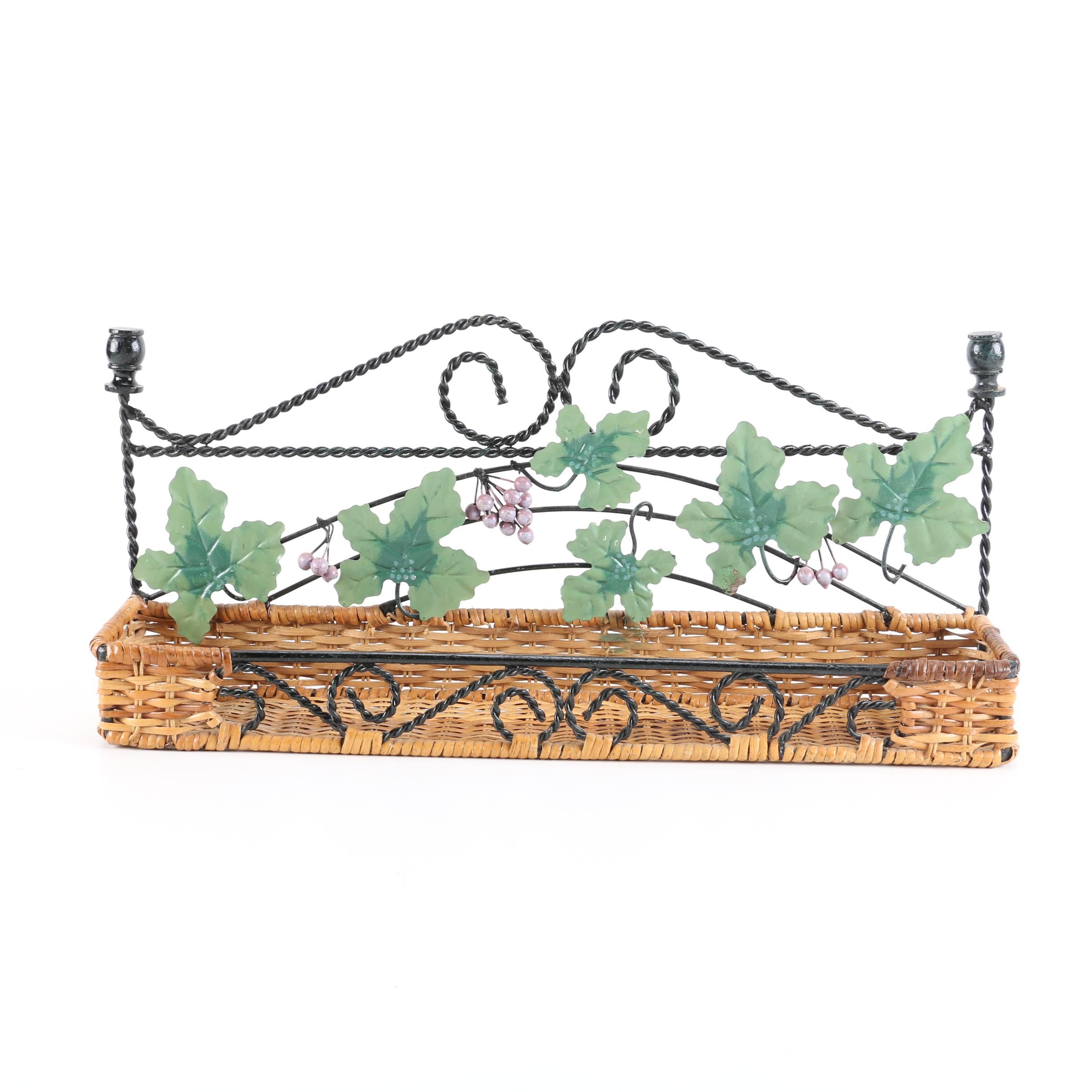 Decorative Brown Wicker Basket