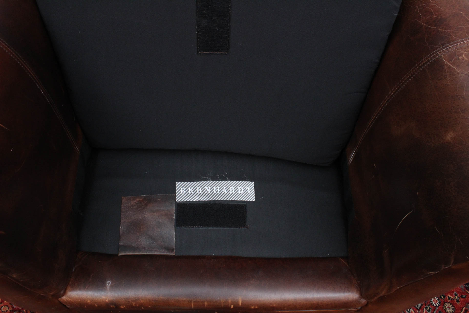 Brown Leather Club Chair by Bernhardt