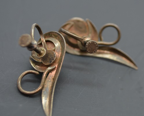 Sterling Silver Dangle Pierced Earrings and Screw Back Clip-On Earrings