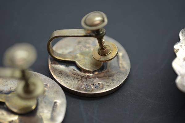 Sterling Silver Earrings, Rings and Brooch Collection