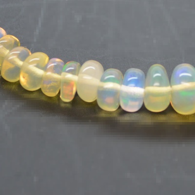 Sterling Silver Clasp Opal Beaded Bracelet