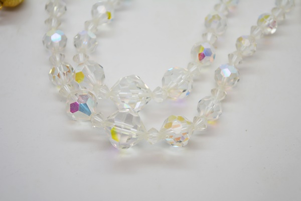 Three Costume Bead and Faux Pearl Necklaces