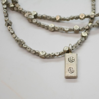 Stering Silver Three Strand Beaded Bracelet