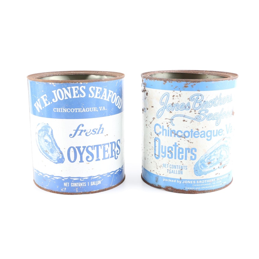 Vintage Oyster Cans