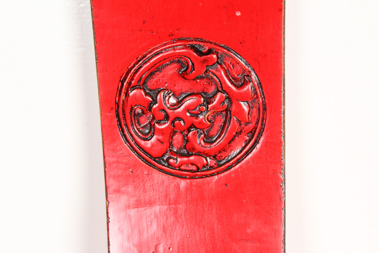 Chinese-Style Red Lacquered Yoke Back Chair