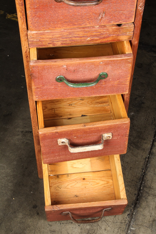 Repurposed Wood Birdhouse Style Cabinet