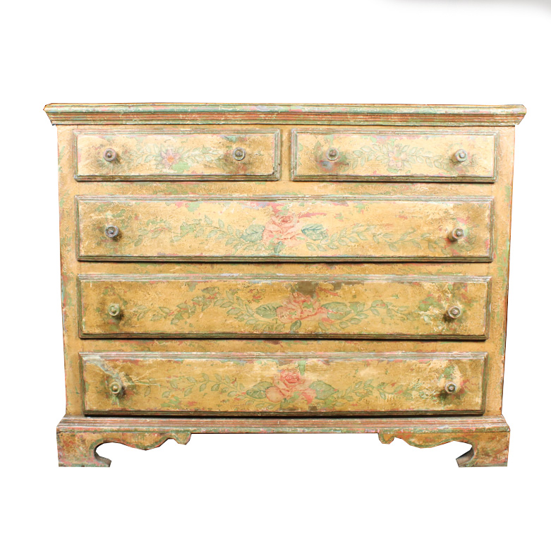 19th Century Hand-Painted Dresser