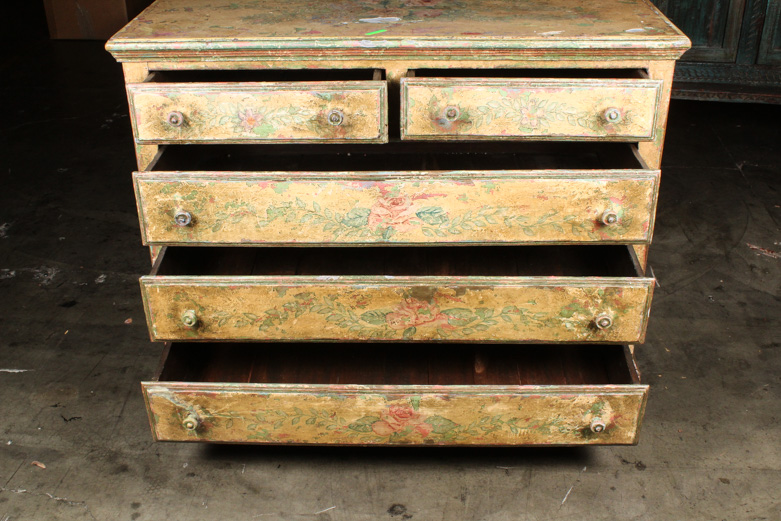 19th Century Hand-Painted Dresser