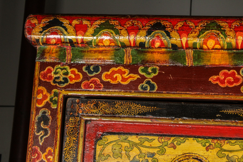 Chinese Hand-Painted Rosewood Cabinet