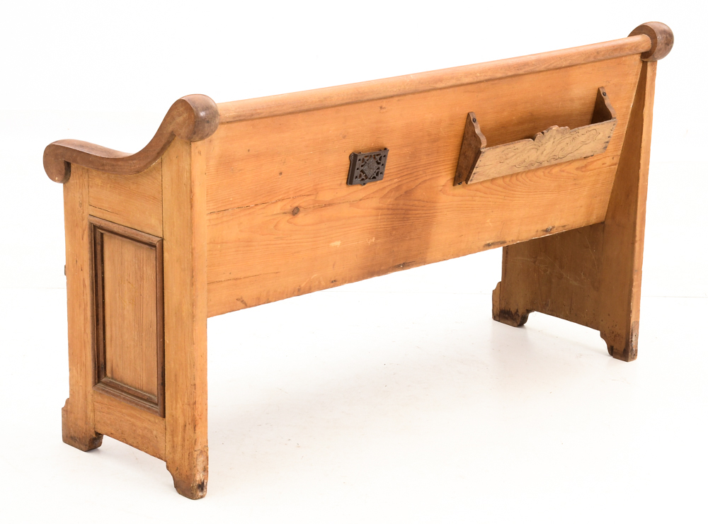 Antique Pine and Poplar Church Pew