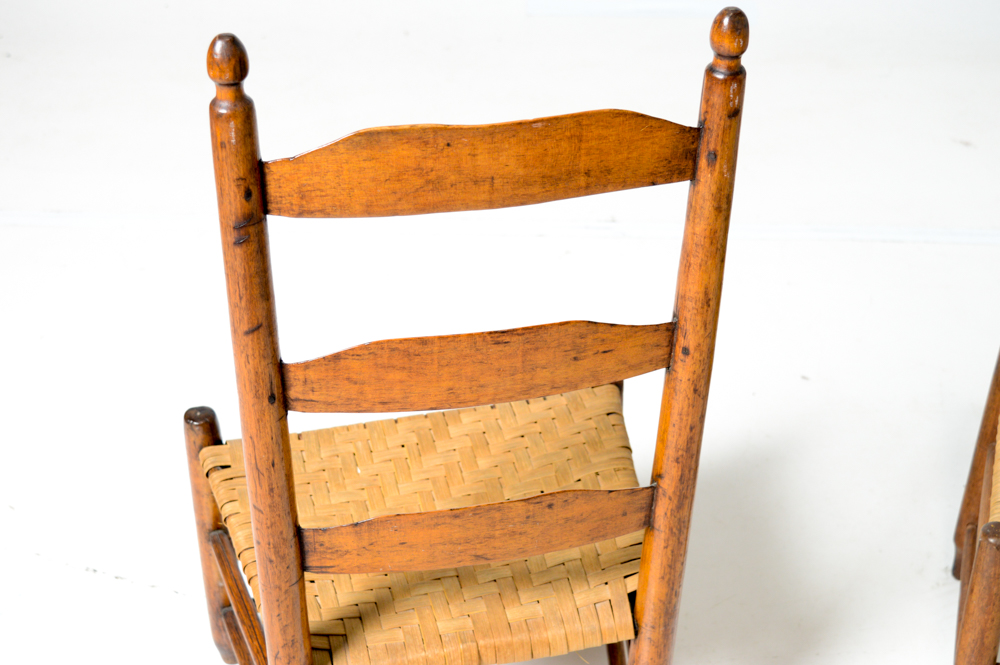 Antique Caned Seat Side Chairs