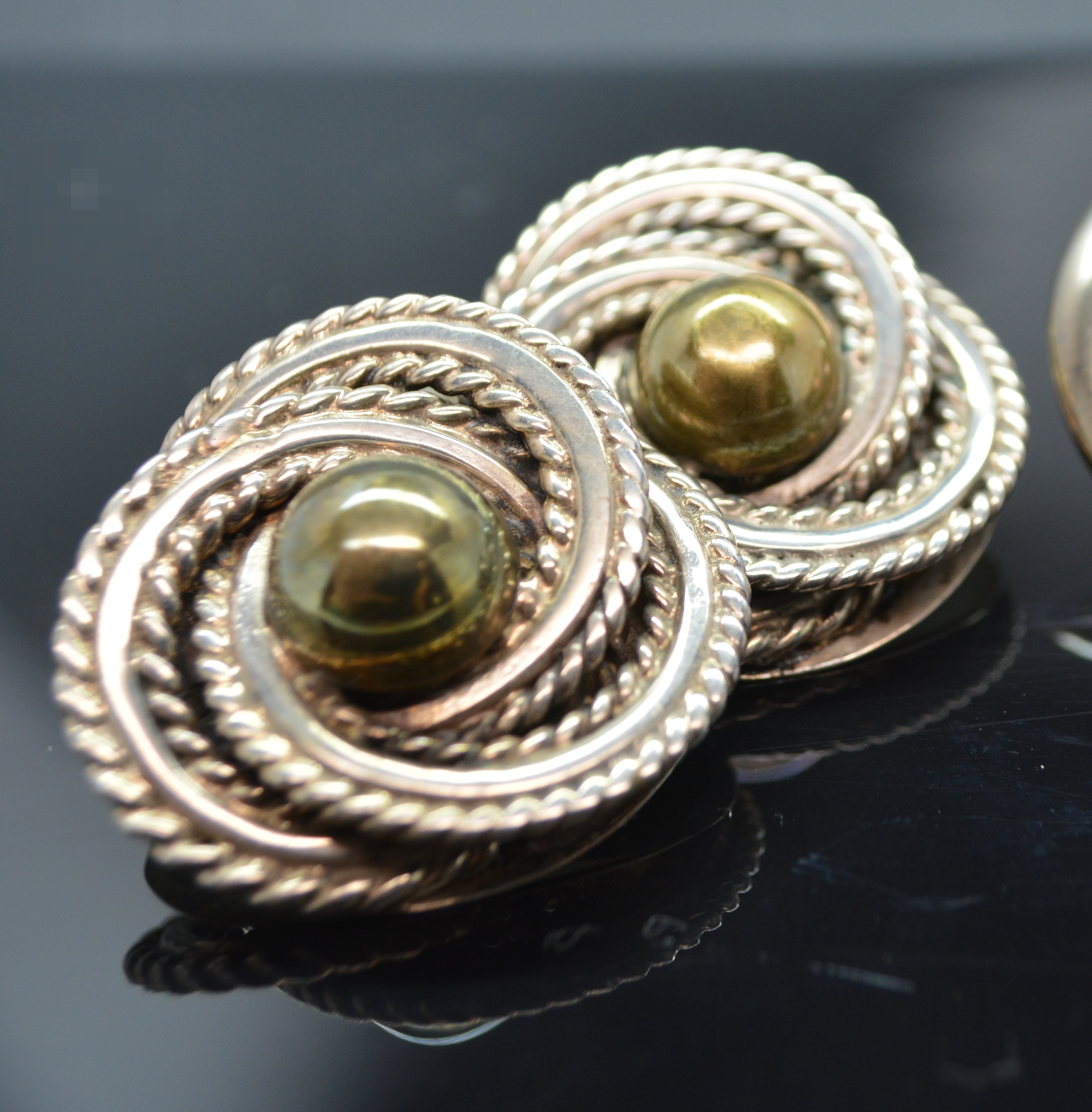 Two Pair Sterling Silver Pierced Earrings