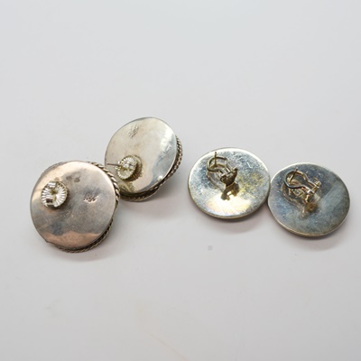 Two Pair Sterling Silver Pierced Earrings