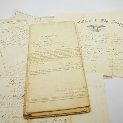 Authentic Civil War Muster Rolls and Correspondence