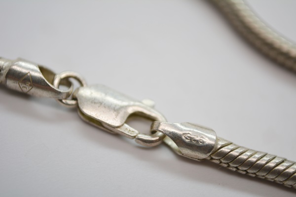 Three Stering Silver Necklaces and Three Sterling Silver Brooches