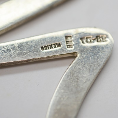 Three Stering Silver Necklaces and Three Sterling Silver Brooches