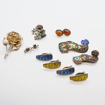 Sterling Silver Brooch and Earring Coillection