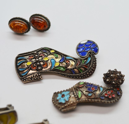 Sterling Silver Brooch and Earring Coillection