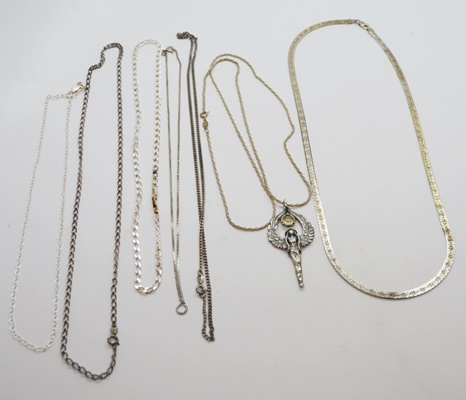 Collection of Sterling Silver Necklaces