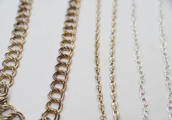 Three Sterling Silver Chain Necklaces