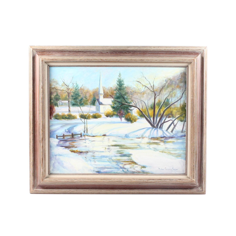 Audrey Swanson Marlow Oil Painting on Board