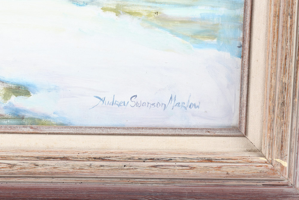 Audrey Swanson Marlow Oil Painting on Board