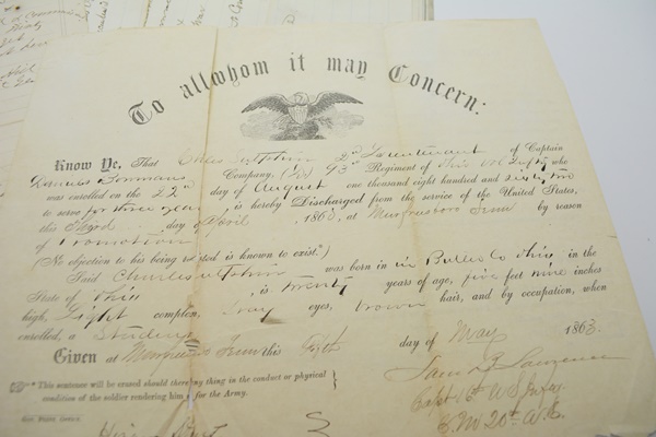 Authentic Civil War Muster Rolls and Correspondence