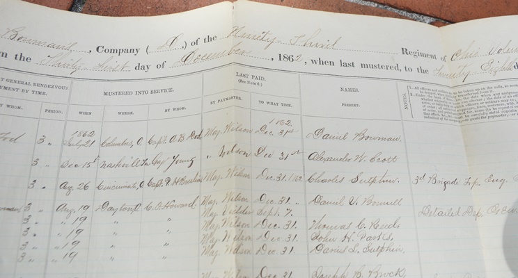 Authentic Civil War Muster Rolls and Correspondence